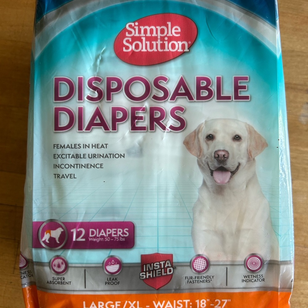 Disposable Dog Diapers - Blue and White